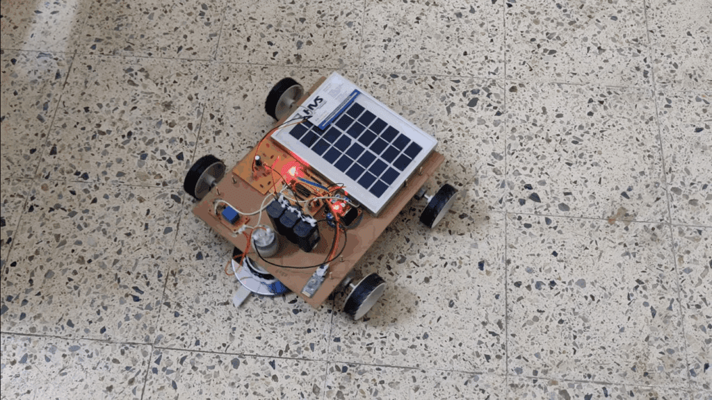 HVS-3531. Solar based grass cutter using Bluetooth module with scalable pattern