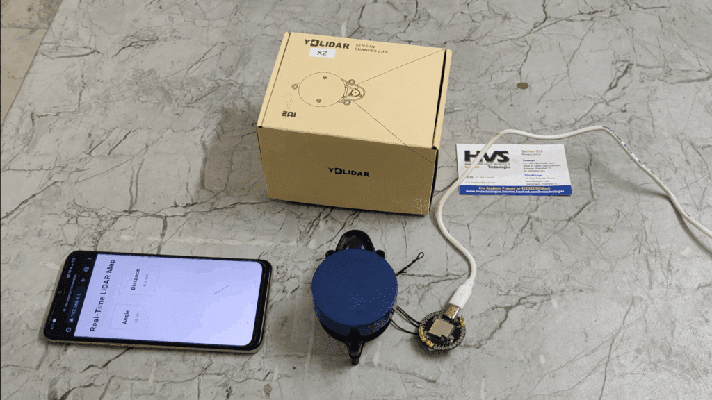 HVS-3537. Wi-Fi based standalone LIDAR using Indus board Coin Esp32s2