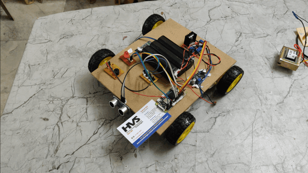 HVS-3545. Autonomous Robot using Raspberry pi and Sr04 ultrasonic sensor