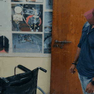 HVS-3552. Advanced And Intelligent Wheel Chair Control System for Leg Amputees Using Head Movements and Voice and speed setting.