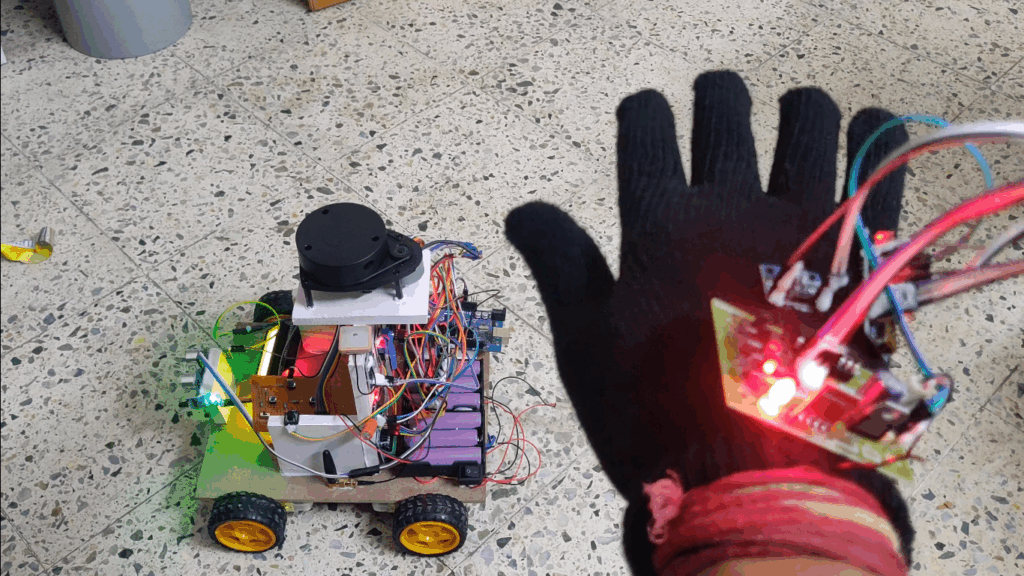 HVS-3566. Smart Wheel Chair Hand Gesture and Autonomous, Human Following