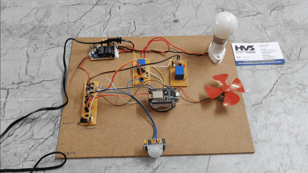 HVS-3564. Home Automation with Google Assistant with PIR, selection switch