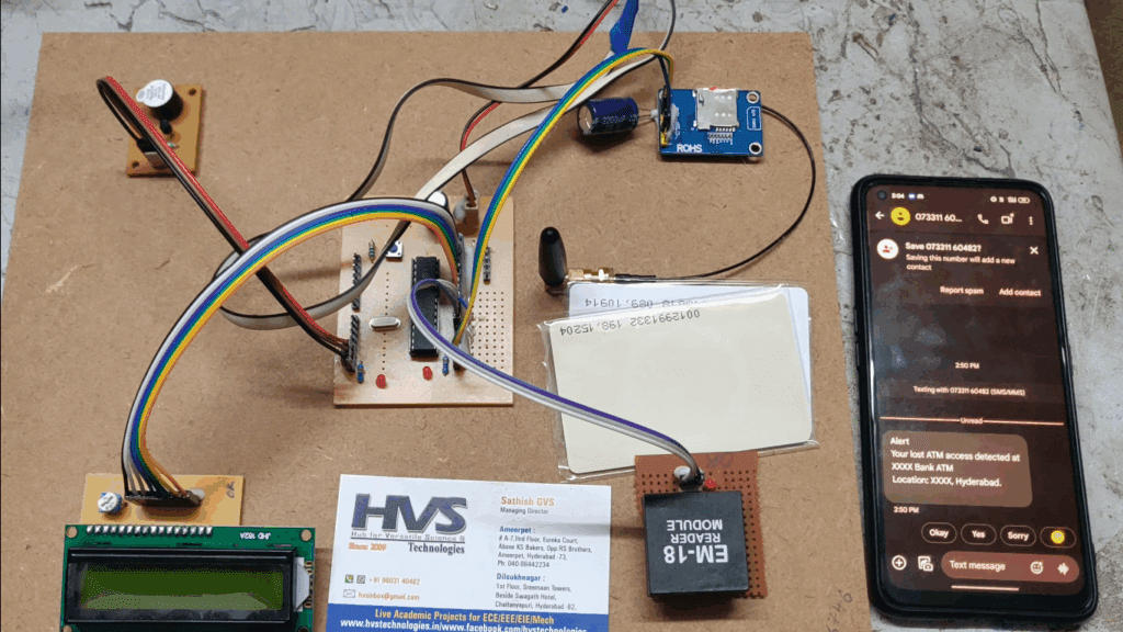 HVS-3572. GSM based smart information system for lost ATM card.