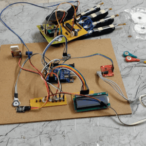 HVS-3506. Paralysis patient Health monitoring and fall detection and SMS alerts and Voice announcement.