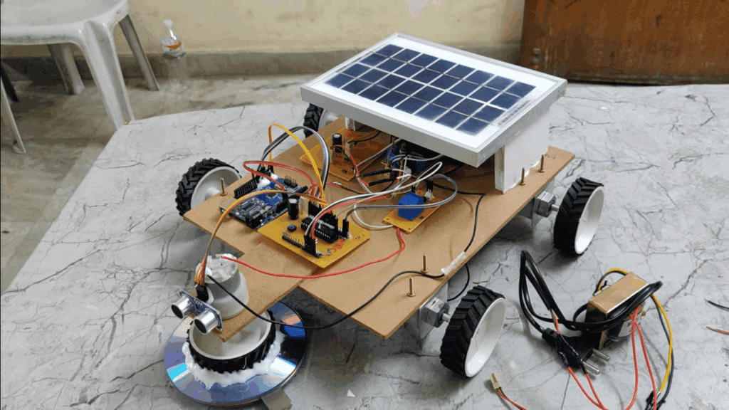 HVS-3507. Fully Automatic Solar Grass cutter Using Arduino and Ultrasonic Sensor.
