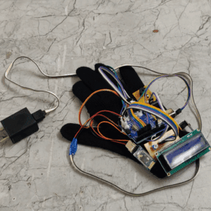 HVS-3509. IOT based smart glove Bluetooth based voice announcement