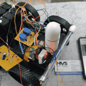 HVS-3039 IOT based sanitization robot using Raspberry pi zero w and UV lamp