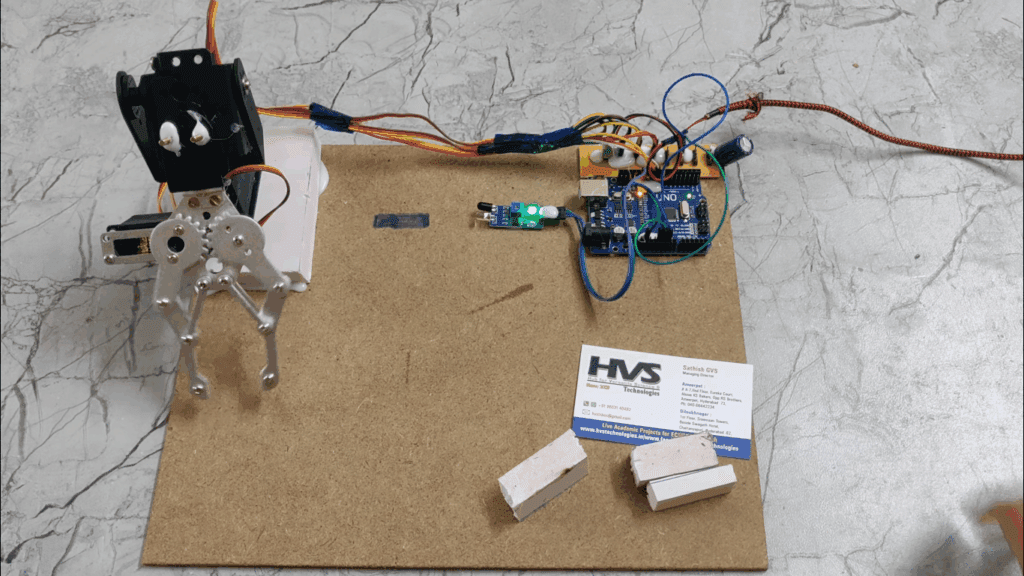 HVS-4208.Automatic object pick and place robotic ARM