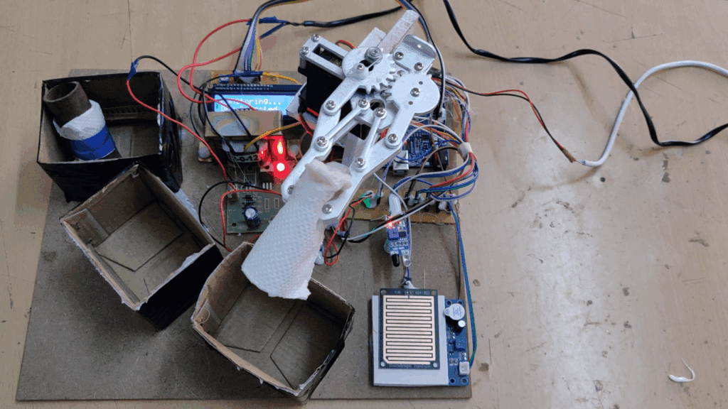 HVS-3273. Intelligence Based Trash and Recyclable Sorting Robotic ARM.