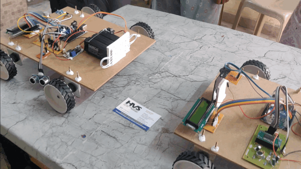 HVS-3583. Vehicle to vehicle communication using Li-Fi technology.