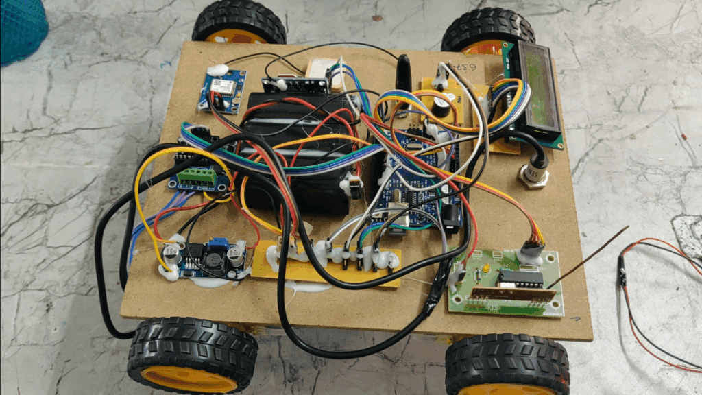 HVS-3590. RF based wireless Robot for landmine detection