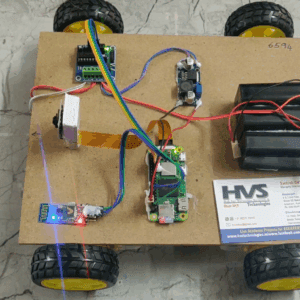 HVS-3603. Hand Gesture and Voice control 4-wheel robot using Raspberry pi and pi camera
