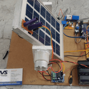 HVS-3605. Solar tracker auto irrigation with SMS alert