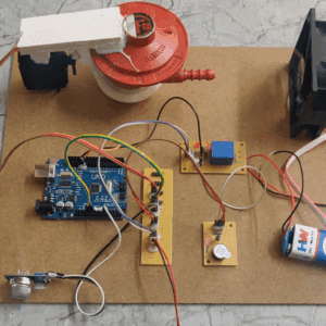 HVS-3618. LPG Gas Leakage Detection and Gas valve Controlling using ARDUINO and Servo Motor