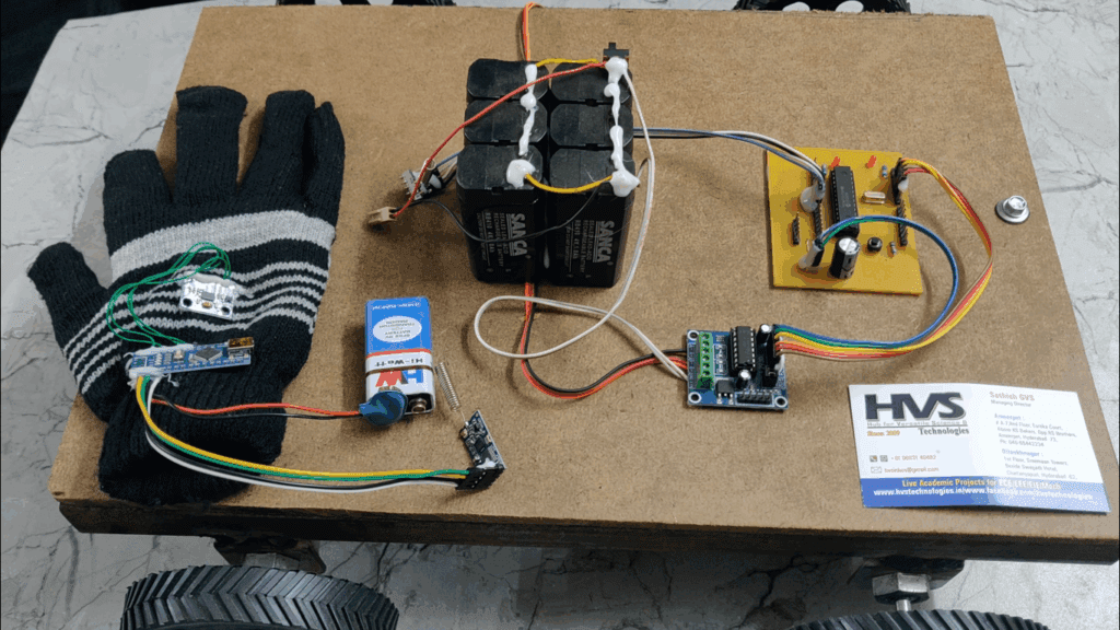 HVS-4209.Hand Gesture Control Robotic Vehicle