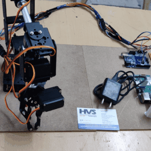HVS-3240. 6 Degrees of Freedom Robotic Arm Controlled by Hand Movement Through OpenCV.