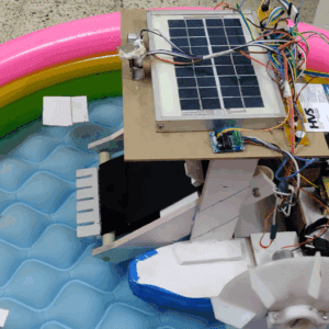 HVS-3316. Solar Powered Water Surface Garbage Collecting Boat.