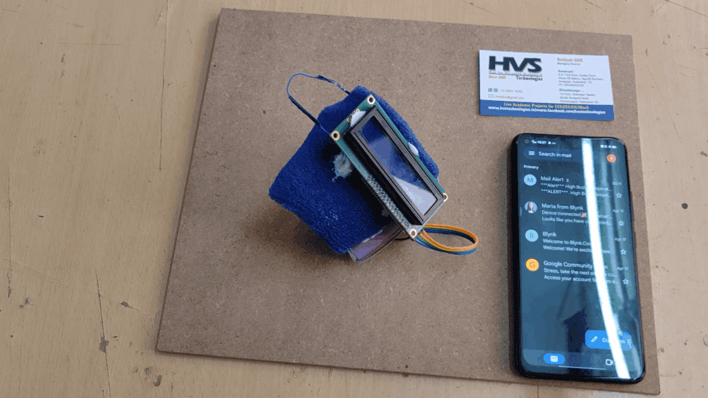 HVS-3318. Stress Analysis and Care Prediction System with Blynk monitoring and Email alerts.