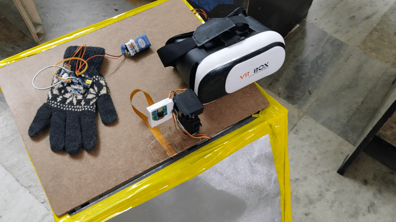 HVS-3629. Virtual Telepresence Robot with hand Gestures control