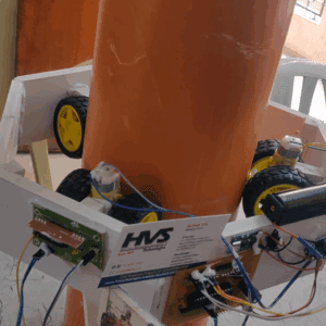 HVS-2531 RF Controlled Electric Pole Climbing Robot.