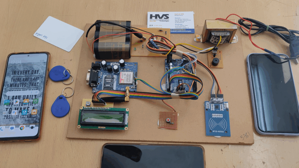 HVS-3304. RFID and GSM based bus pass notification system.