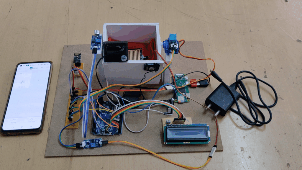 HVS-3310. Smart Cradle System using IOT with Live streaming and Blynk Monitoring.