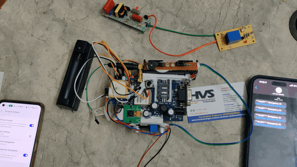 HVS-3652. Wearable Device for Women Safety using Raspberry pi with Photo Email.