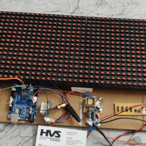 HVS-3656. GSM based wireless notice board using P10 LED display.