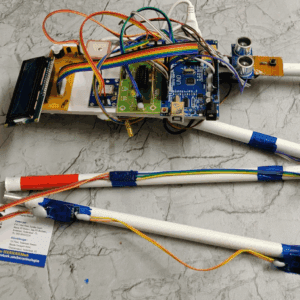 HVS-3662. Ultrasonic Blind stick with GSM and GPS tracking , Water sensor,LDR