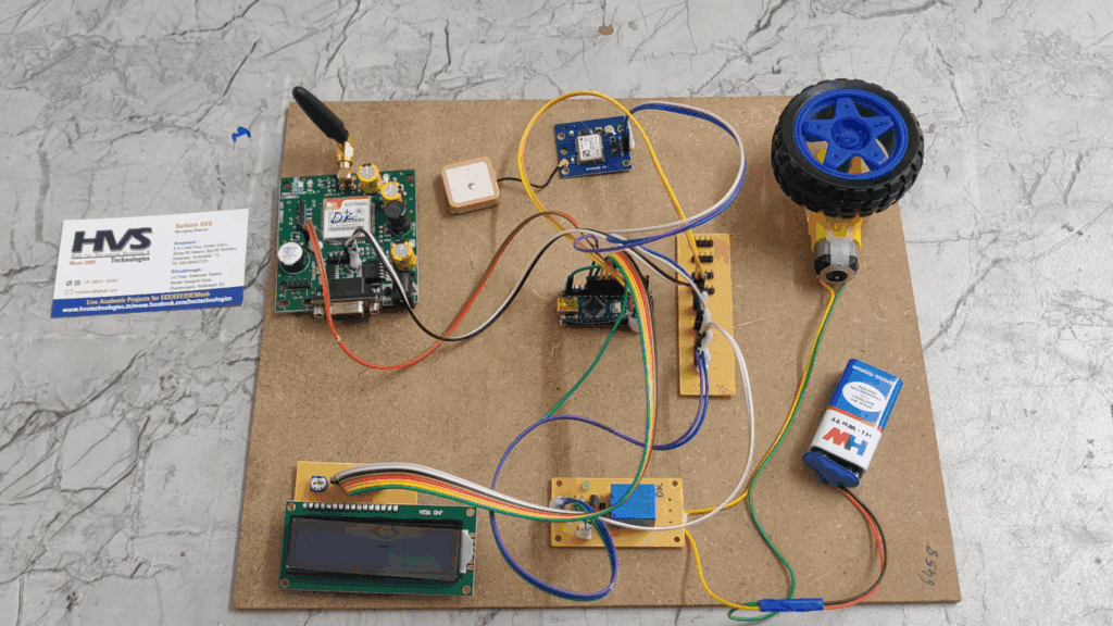 HVS-3088. IOT based vehicle theft detection and prevention system using GSM&GPS module.