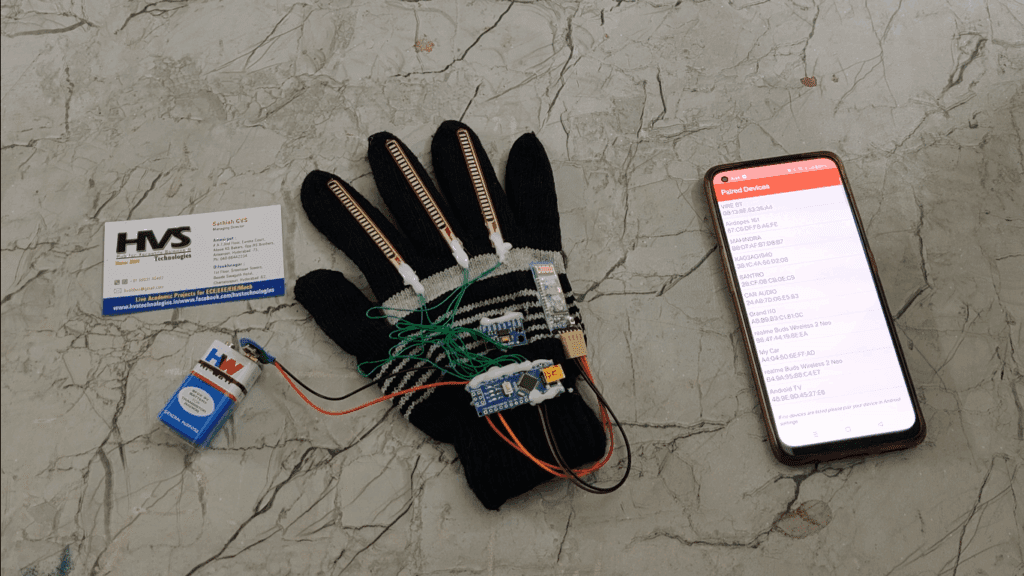 HVS-4517--Smart Glove - Translate Gestures to Text and Text to speech through Bluetooth