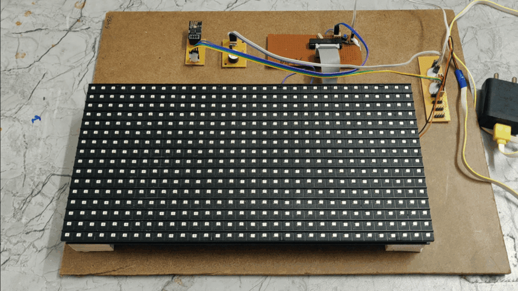 HVS-1687. IOT based College notice board LED display.