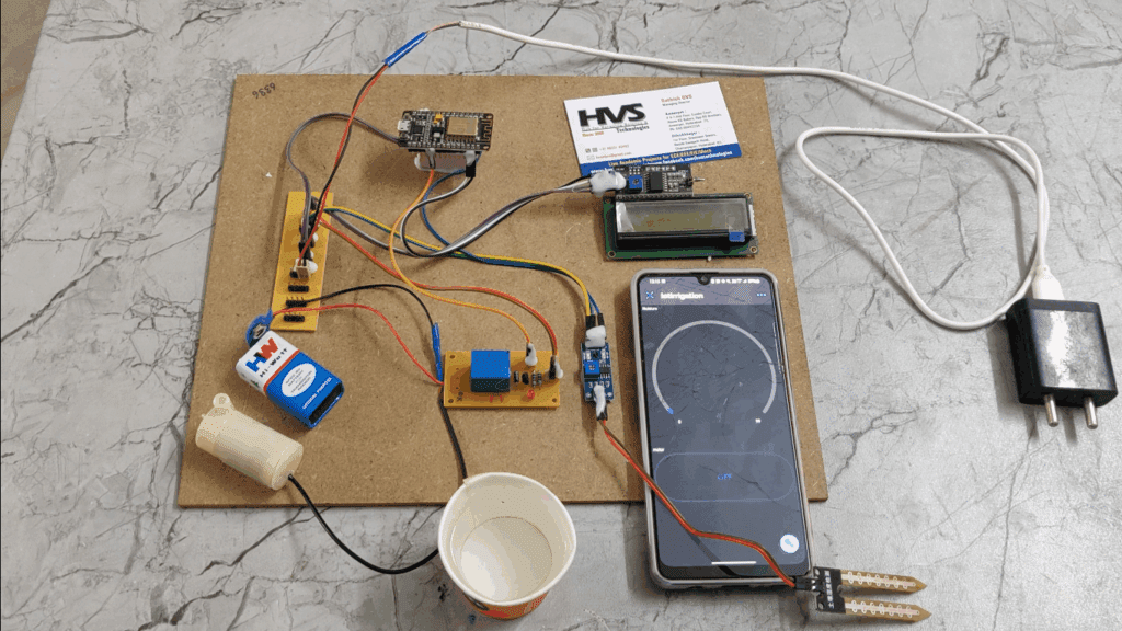 HVS-4566.IoT Smart irrigation system using Blynk IOT Application.