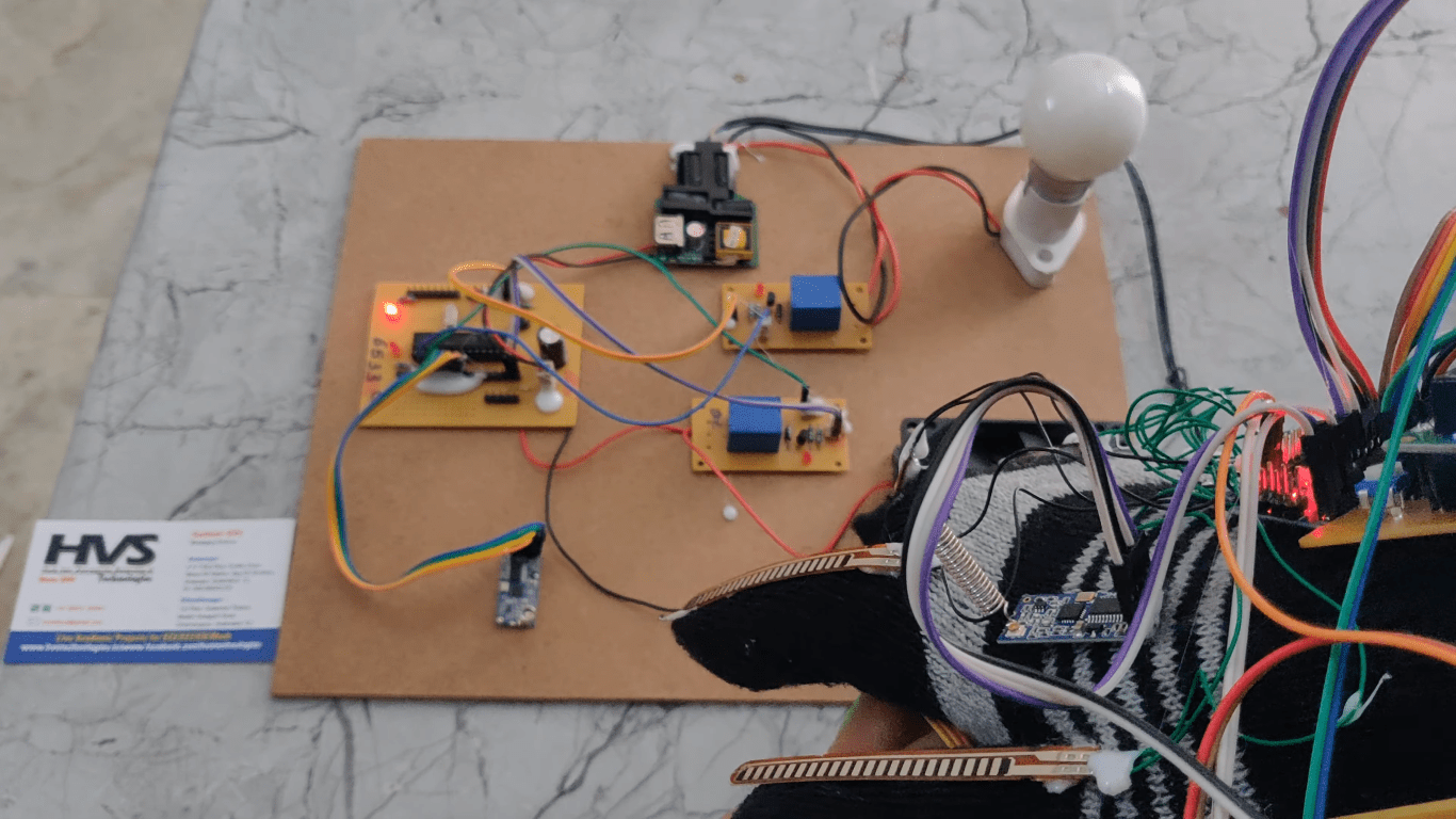 HVS-4602.Smart Glove with voice announcement and home - Zigbee APR33A3 Flex sensors.