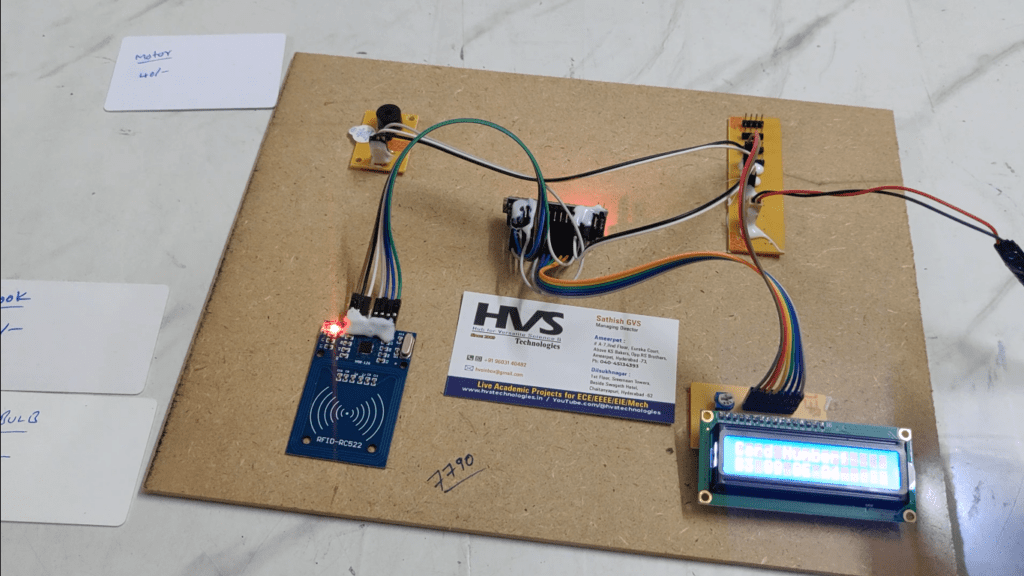 HVS-3386. RFID RC522 Based Smart Shopping Trolley using Arduino Nano.