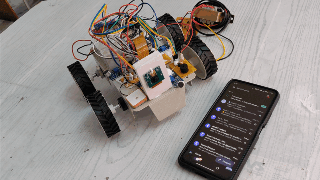 HVS-4612.Night patrolling Robot 🤖 with GPS and Video email alerts using Raspberry pi.
