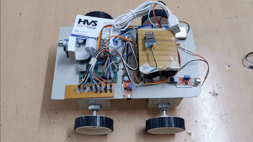 HVS-4614.Night patrolling Robot Using Raspberry for Women Safety