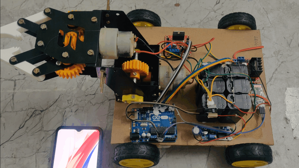HVS-4616.Bluetooth controlled Pick and Place Robot