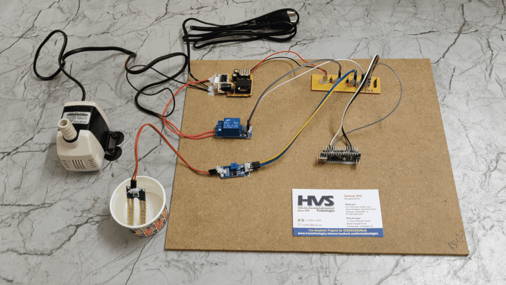 HVS-4423-Automatic plant watering irrigation system using Arduino Nano