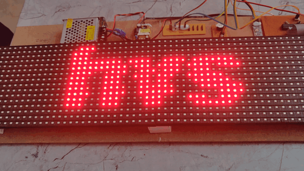 HVS-4410. Android Bluetooth Control College Notice board using P10 LED Display