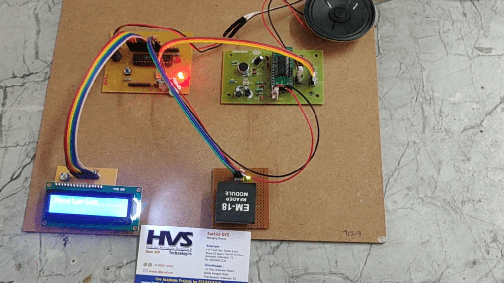 HVS-1719.Bus Identification System for Blind with voice announcement using PIC