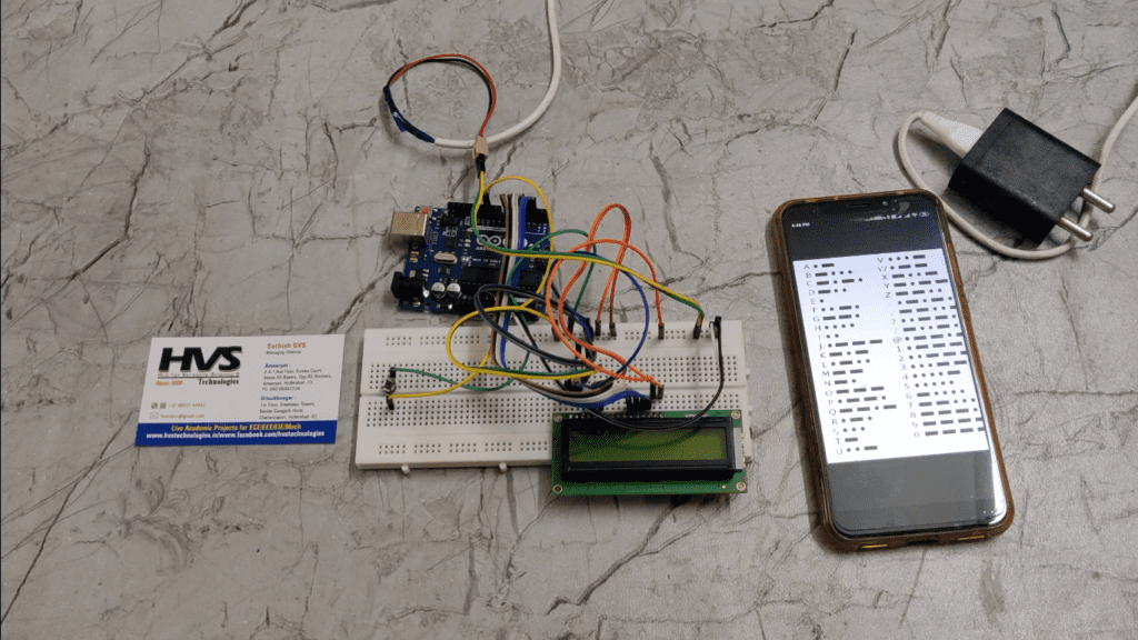 HVS-4303. Morse CodeCommunication using Arduino Through LCD Display.