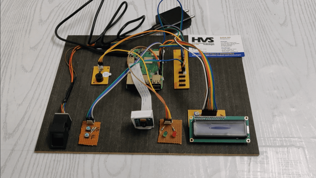 HVS-3120. Face recognition and finger print authentication System using Raspberry Pi.