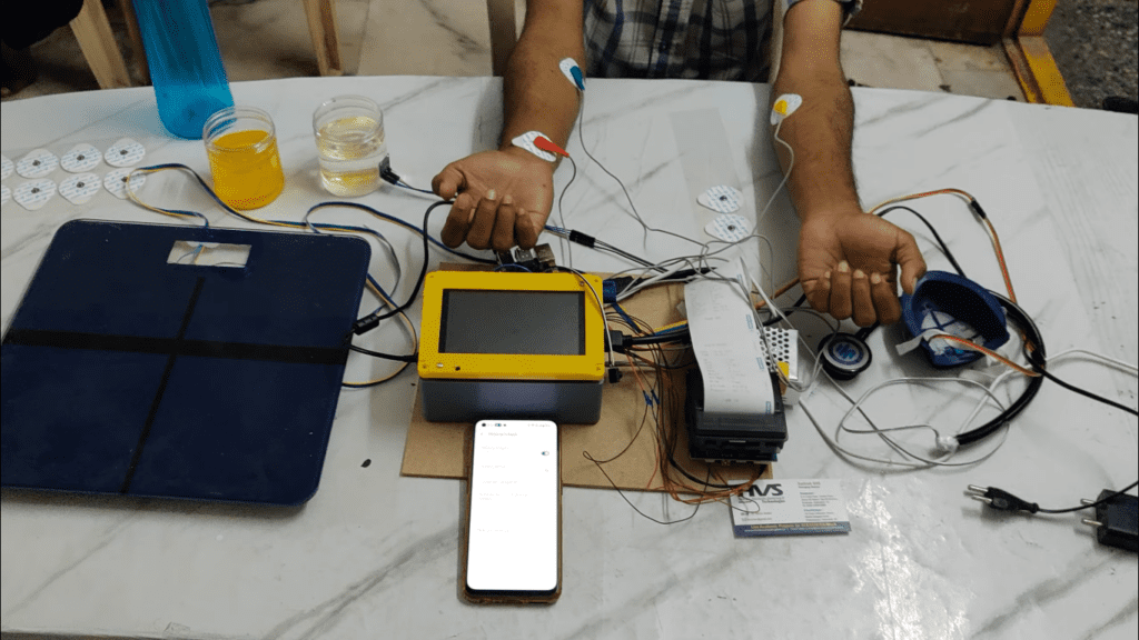 HVS-2864.Healthy Pi - Max30102, GSR, Respiration, Digital Stethoscope, Urine Testing, ECG, EMG, Mq135, BME280