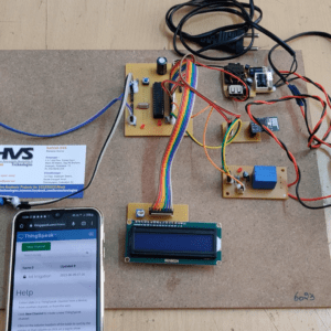 HVS-3385. IoT based Soil Moisture and Temperature Automatic irrigation system - Thingspeak