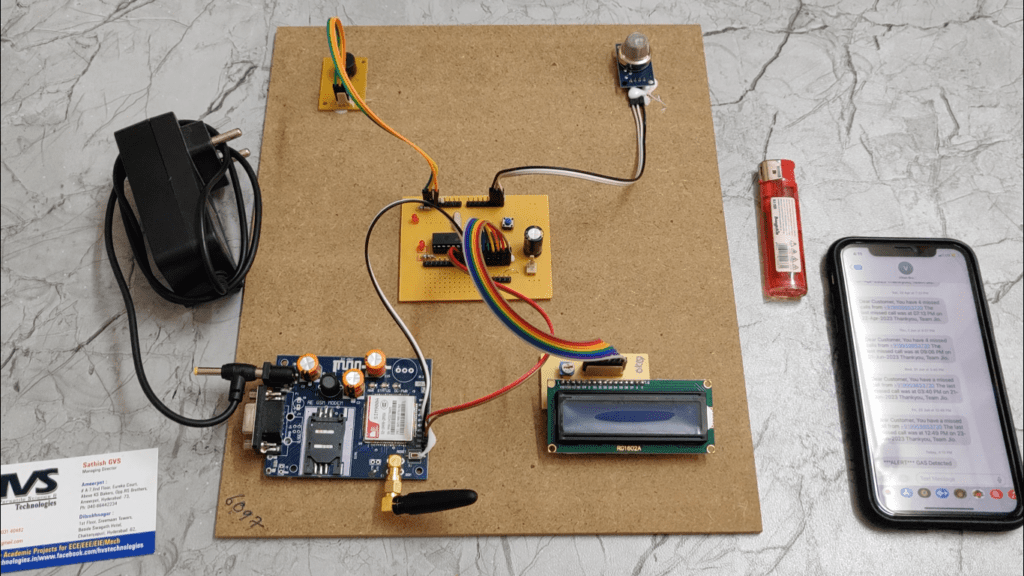HVS-3382. Combustible Gas detection with GSM Alert using PIC Microcontroller