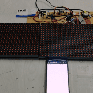 HVS-3111. IOT based College notice board using three P10 LED display.
