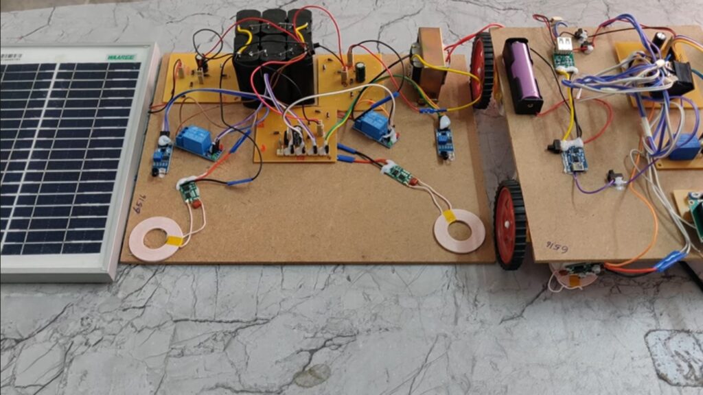 HVS-4639. Solar Wireless Electric Vehicle Charging Station with Battery Management System