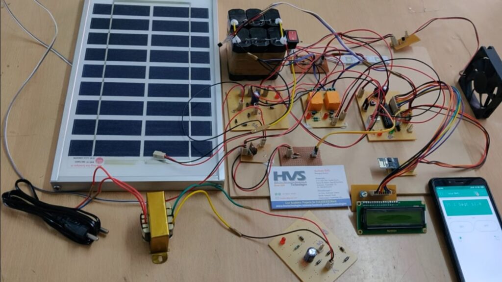 HVS-4645. Solar powered Battery management system #B M S # Thingspeak #Blynk app notification