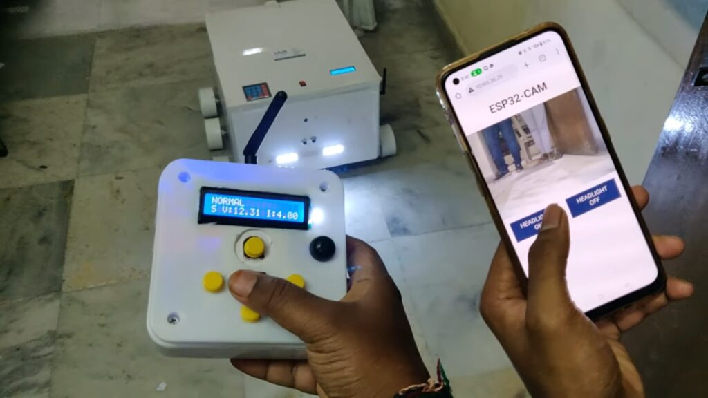 HVS-4663. RC LoRa Delivery Robot with theft Detection and live Monitoring Using ESP32-CAM &  LoRa communicate